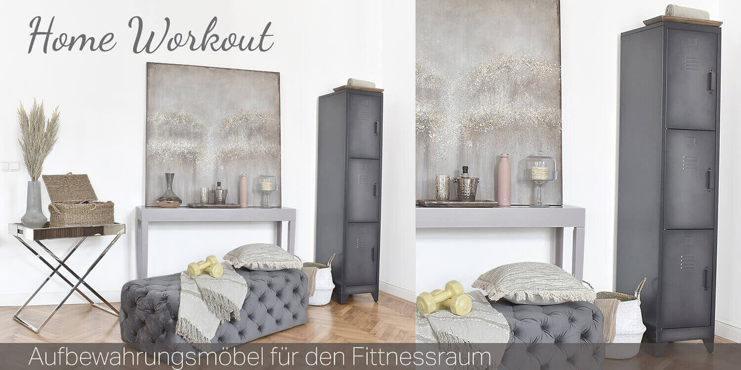 Home Workout! Aufbewahrungsmöbel für den Fitnessraum