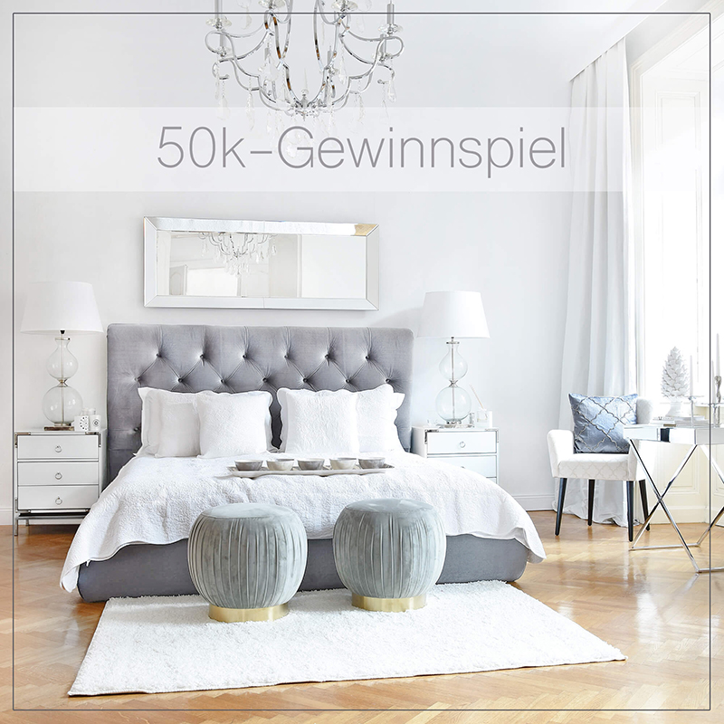 50k-Gewinnspiel! Wir verlosen ein Samtbett :) 