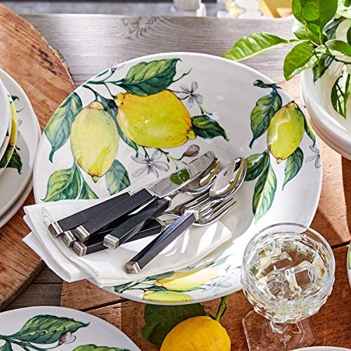 große Salatschale mit italienischem Zitronen-Dekor
