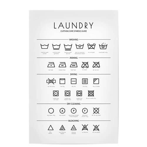 Poster 'Laundry' mit Wäschesymbolen