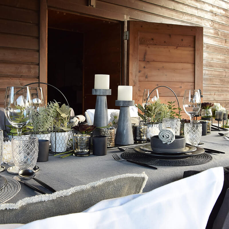 Scandi Table in Dark Tones