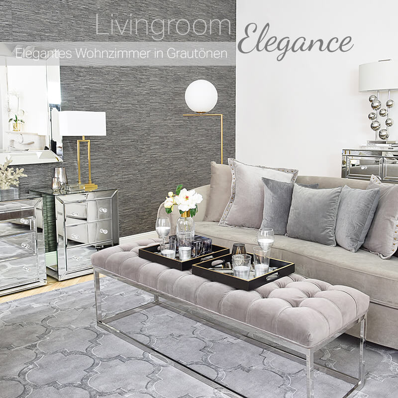 Neuer Look! Livingroom Elegance - Wohnzimmer in Grautönen