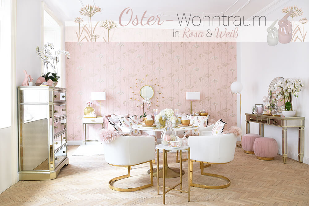 Oster-Wohntraum in Rosa & Weiß