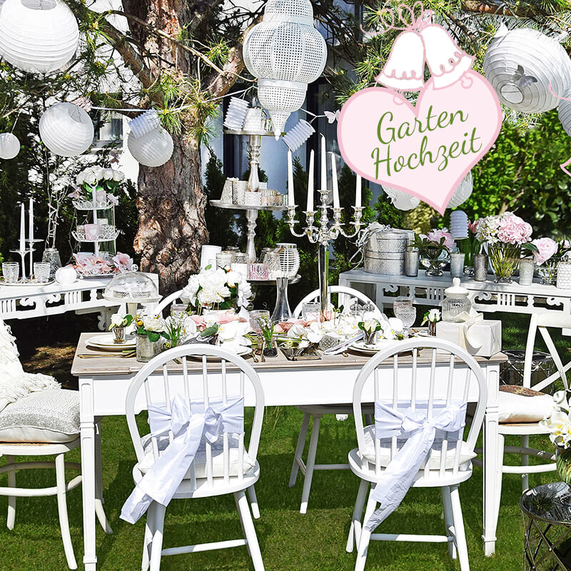 Neuer Look online! Gartenhochzeit in Pastell