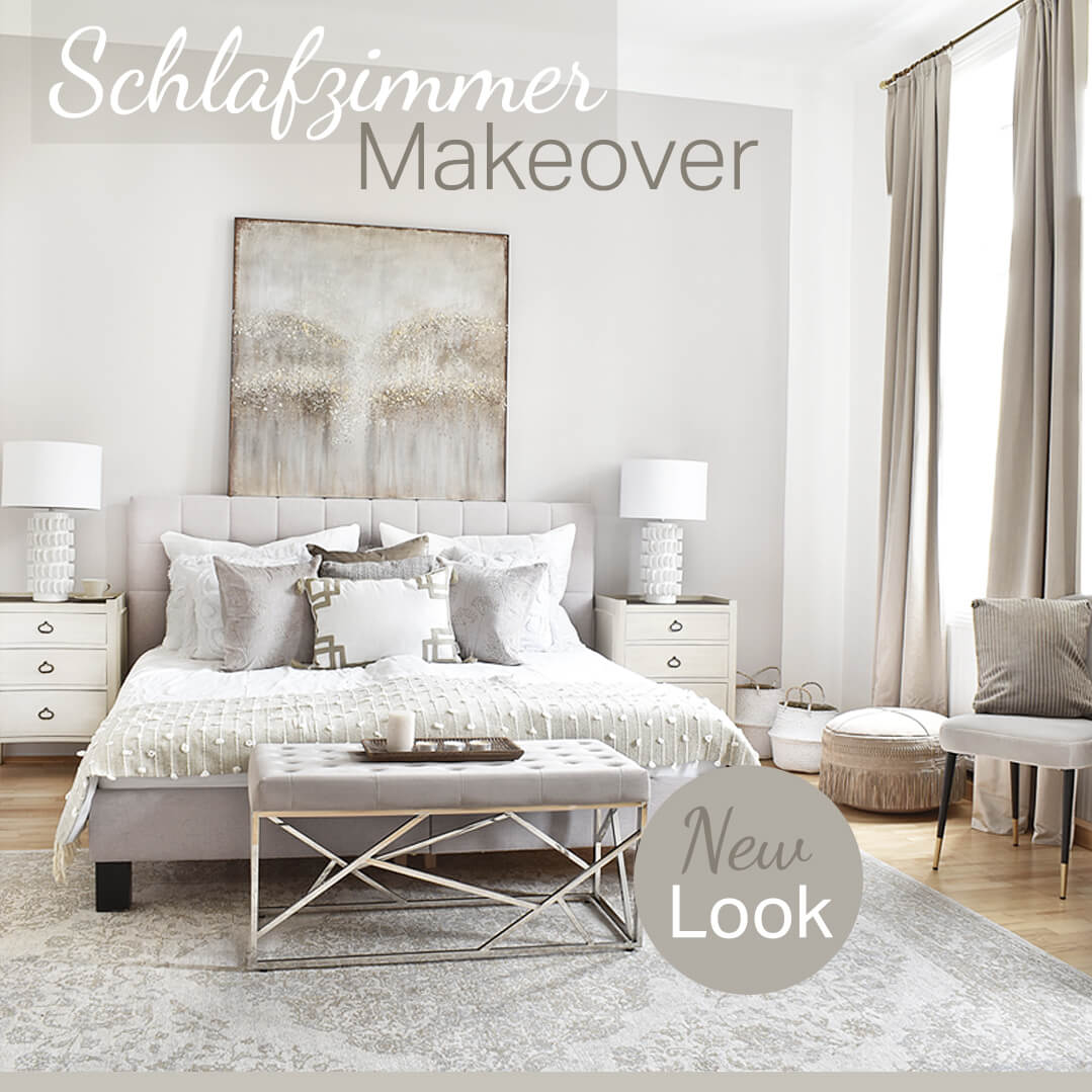 Schlafzimmer Makeover in Taupetönen