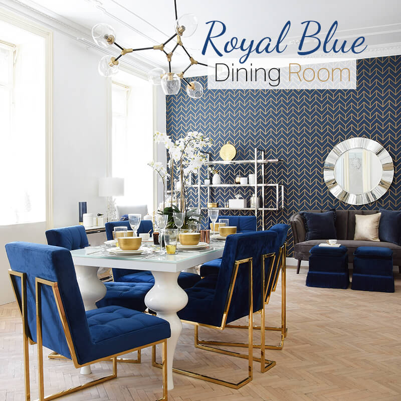 New Look: Royal Blue Dining Room - Esszimmer in kräftigem Blau