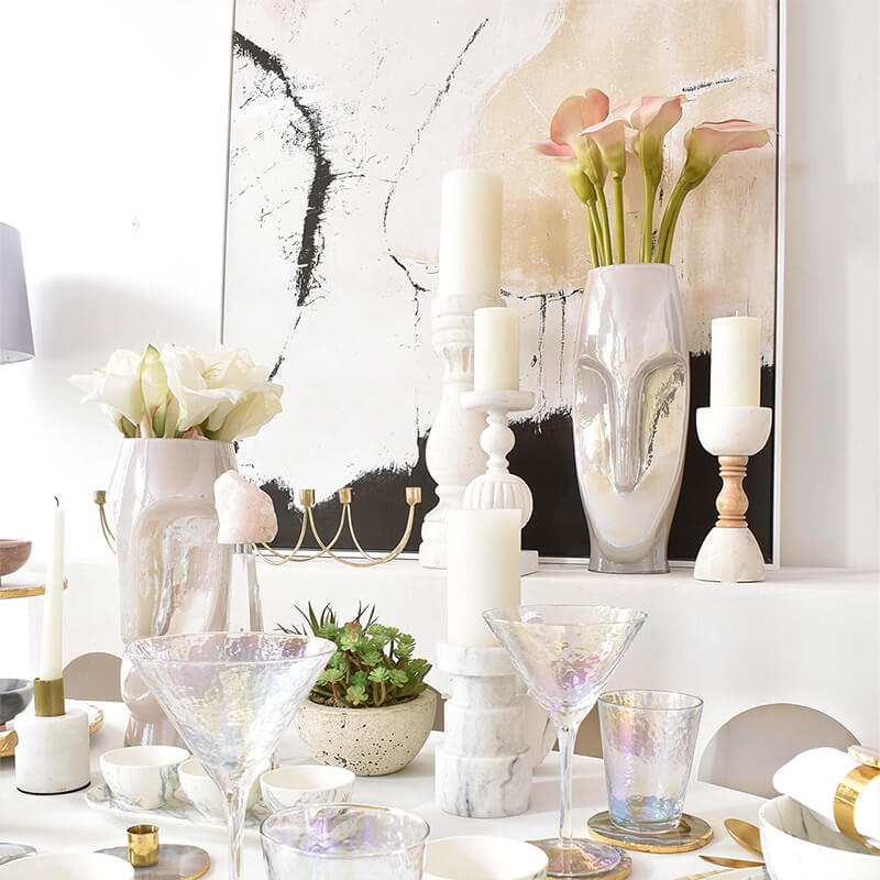 Dining Room Goals: Achat & Marmor Tischgedeck