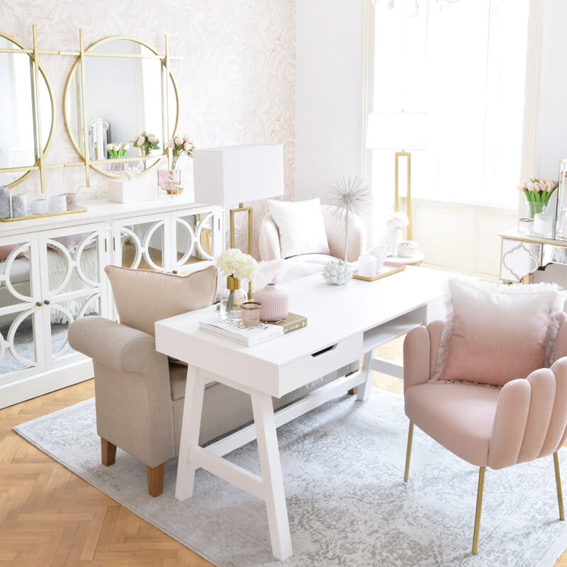 Trend Homeoffice in Rosa & Beige Tönen