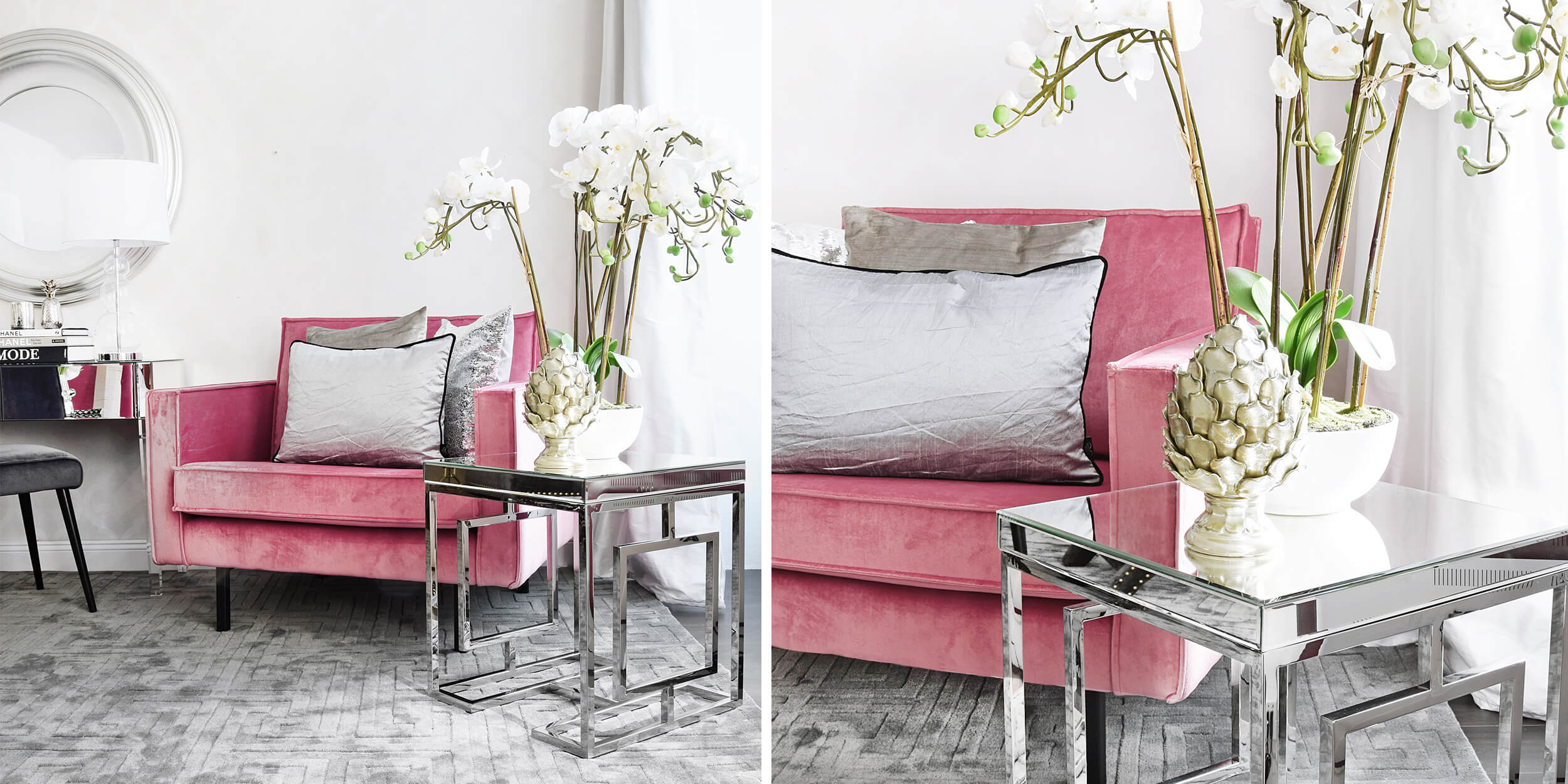 Fancy & Elegant! Flur-Look in Pink und Grau