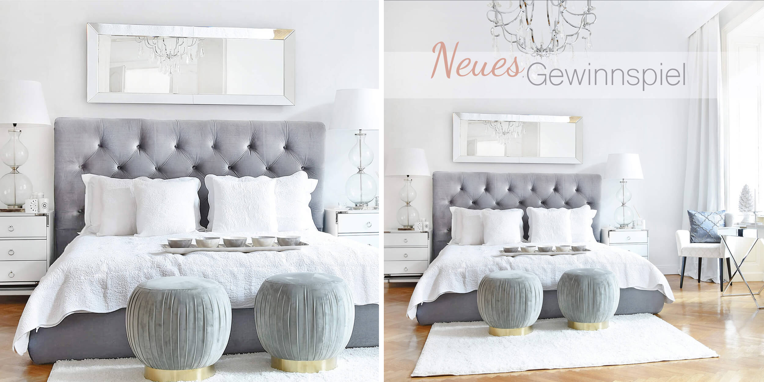 Neues Gewinnspiel Traum-Samtbett in silber