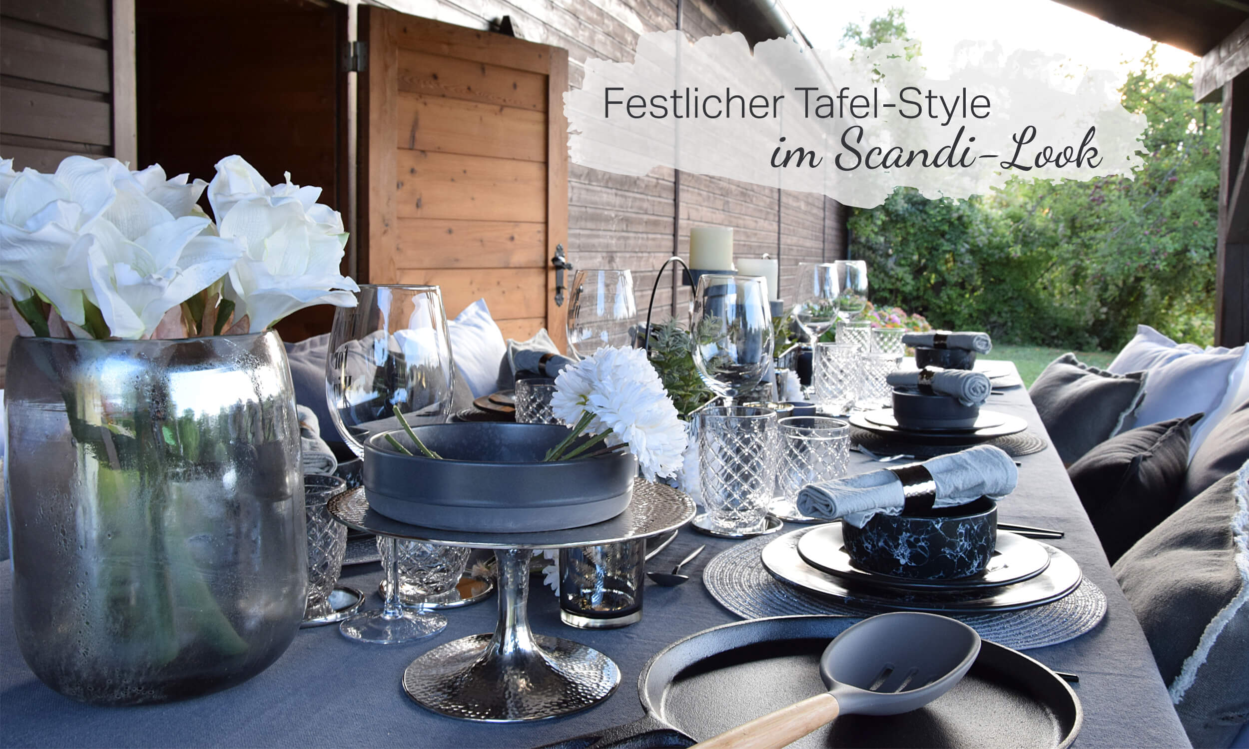 Outdoor-Tafel im Scandi-Look