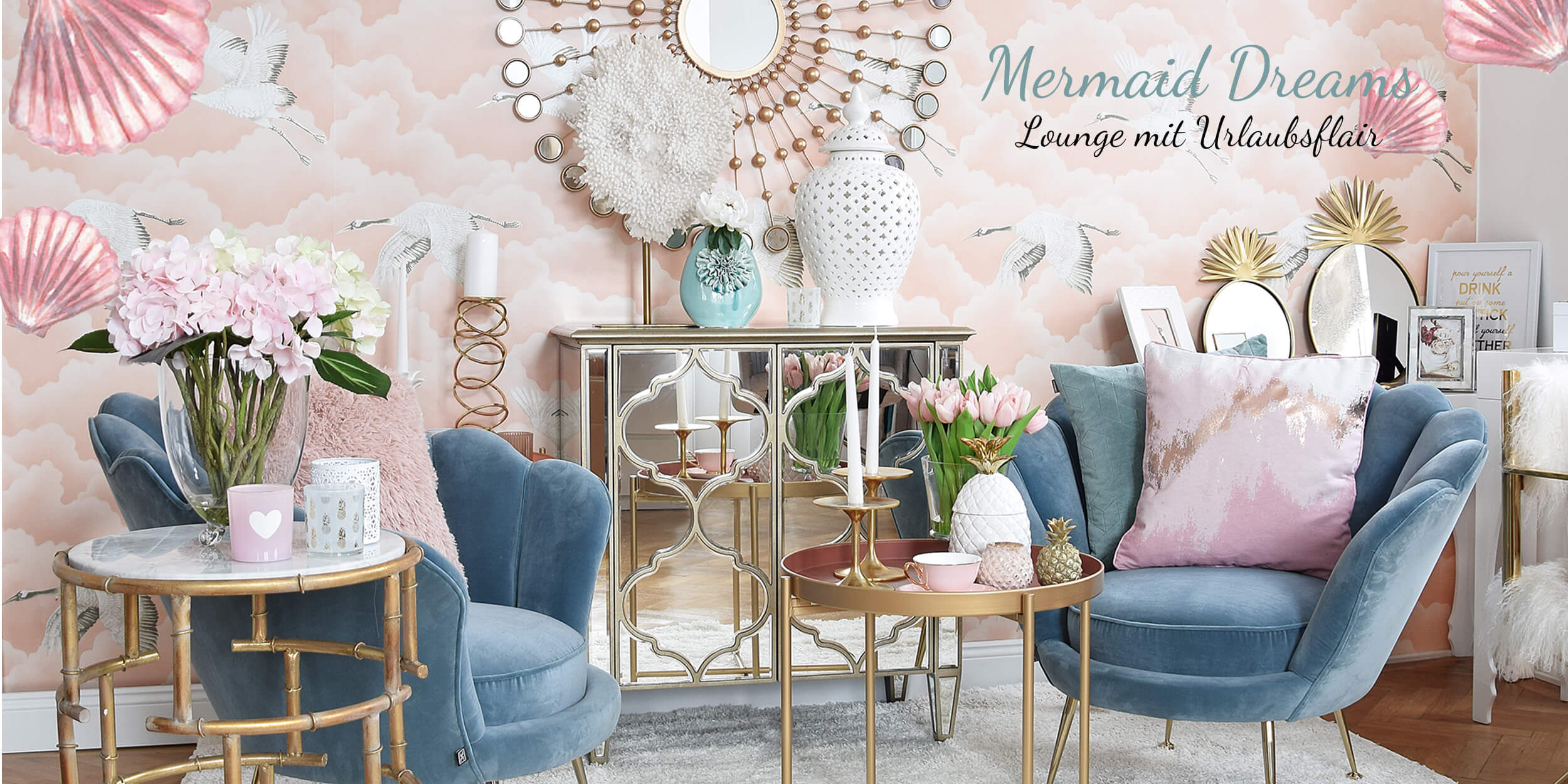 Get the Look: Mermaid Dreams Wohnzimmer-Lounge