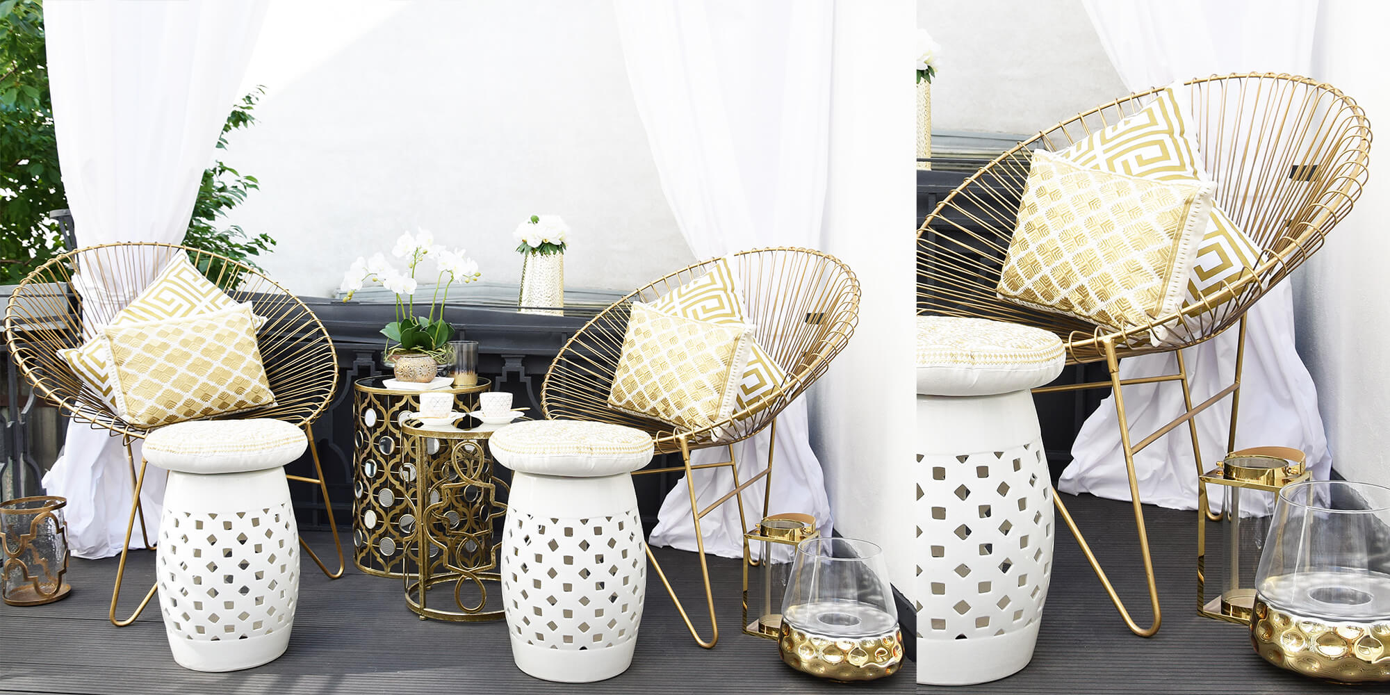 Glam-Lounge in Gold