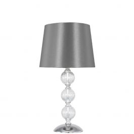 Tischlampe Tischleuchte Glaslampe silber Chrom Glasstäbe Nachttisch-Lampe Bar