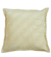 edles Dekokissen mit Chevron-Muster und Stehsaum von Prestigious Textiles grünbeige