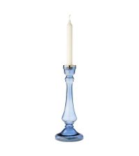 Kerzenständer Indigo aus Glas von Lisbeth Dahl dunkelblau