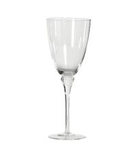 Weißweinglas aus zartem transparenten Glas mit Verzierung