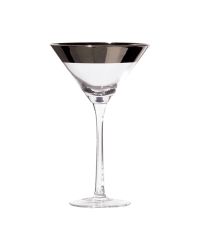 edles Martiniglas mit breitem Silberrand