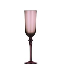 elegantes schimmerndes Sektglas mit Verzierung in rosa