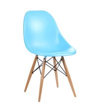 Sessel aus Kunststoff mit Stativfuß blau / türkis