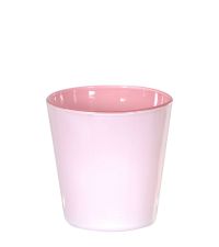 sommerliches Teelichtglas rosé aus Glas