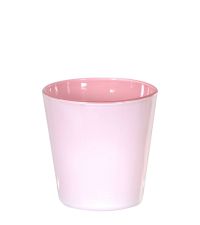 sommerliches Teelichtglas rosé aus Glas