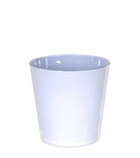 sommerliches Teelichtglas hellblau aus Glas