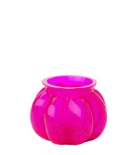Teelichtglase Neon Pink von Lisbeth Dahl Kürbisform klein