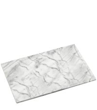 großes Schneidebrett oder Untersetzer aus massivem Marmor Marmorplatte weiß