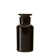 mittelgroße, schwarze Apothekerflasche aus Glas mit Deckel, Füllmenge, 500ml