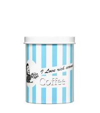 Retro Vorratsdose für Kaffee Teedose blau gestreift