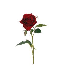 langstielige Kunstblume mit roten Blütenblättern, Rose rot