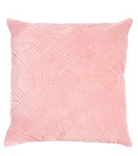 Dekokissen aus Samt mit geometrischem Muster, Samtkissen rosa