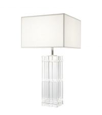 luxuriöse Tischlampe aus klarem Kristallglas von Eichholtz