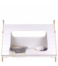 TIpi Bücherregal aus weißen und braunen Kiefernholz TIpi Bücherregal aus weißen und braunen Kiefernholz