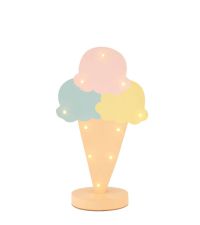 LED-Leuchte 'Eistüte' in Pastelltönen, LED-Nachtlicht für Kinder in rosa, gelb & blau