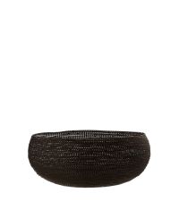 kleiner Korb aus Draht, Dekokorb schwarz, Durchmesser 24 cm