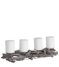 Kerzenhalter aus Holz für 4 Kerzen