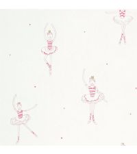 Ballerina-Tapete mit goldenen Details, creme