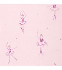 Ballerina-Tapete mit goldenen Details, rosa