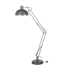 Stehlampe im klassischen Schreibtischlampenstil grau