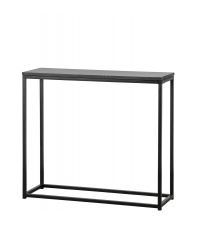 moderne Konsole mit schwarzem Rahmen & schwarzer Tischplatte aus Marmor