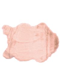 kuschelig weiches Kunstfell, Teppich oder Überwurf für Sessel, rosa