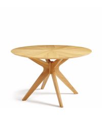 ovaler Esstisch im Retro-Style Nussbaum furniert, dunkel