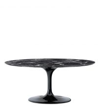 ovaler Esstisch mit schwarzer Marmor-Optik, Eichholtz