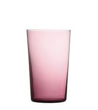 violettes schmales Trinkglas aus zartem getönten Glas
