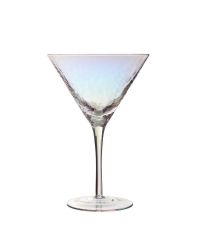 Martiniglas mit schillernder Oberfläche in Hammerschlag-Optik