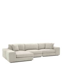 elegantes, modulares Ecksofa von Eichholtz, Ausrichtung rechts und links, sandfarben