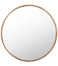 riesiger runder Wandspiegel mit zartem Rahmen gold, Durchmesser 120 cm