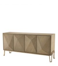 stilvolles Sideboard aus Eichenfurnier mit Messing-Füßen, Eichholtz 